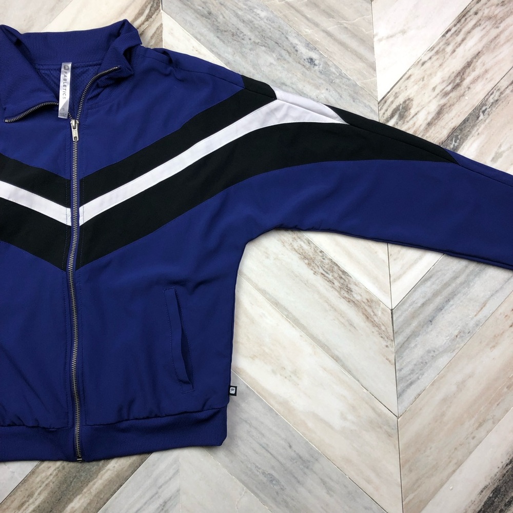 Fabletics Augustus Striped Chevron Athletic Jacket - image 6